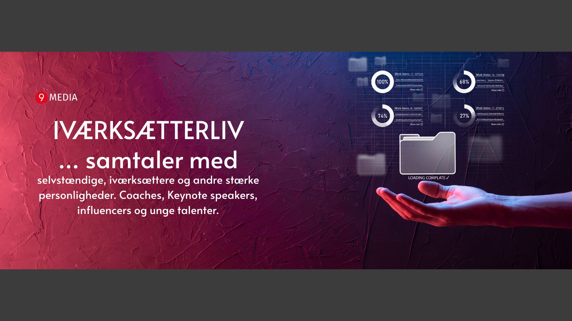 Iværksætterliv Stock hånd under mapper