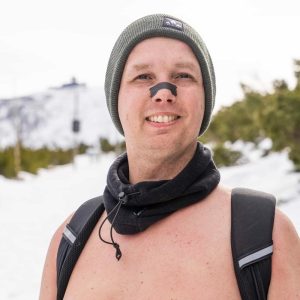 René Dahl klar til vinterbadning