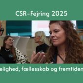 Julie Lahme i samtale med deltager ved CSR-fejring